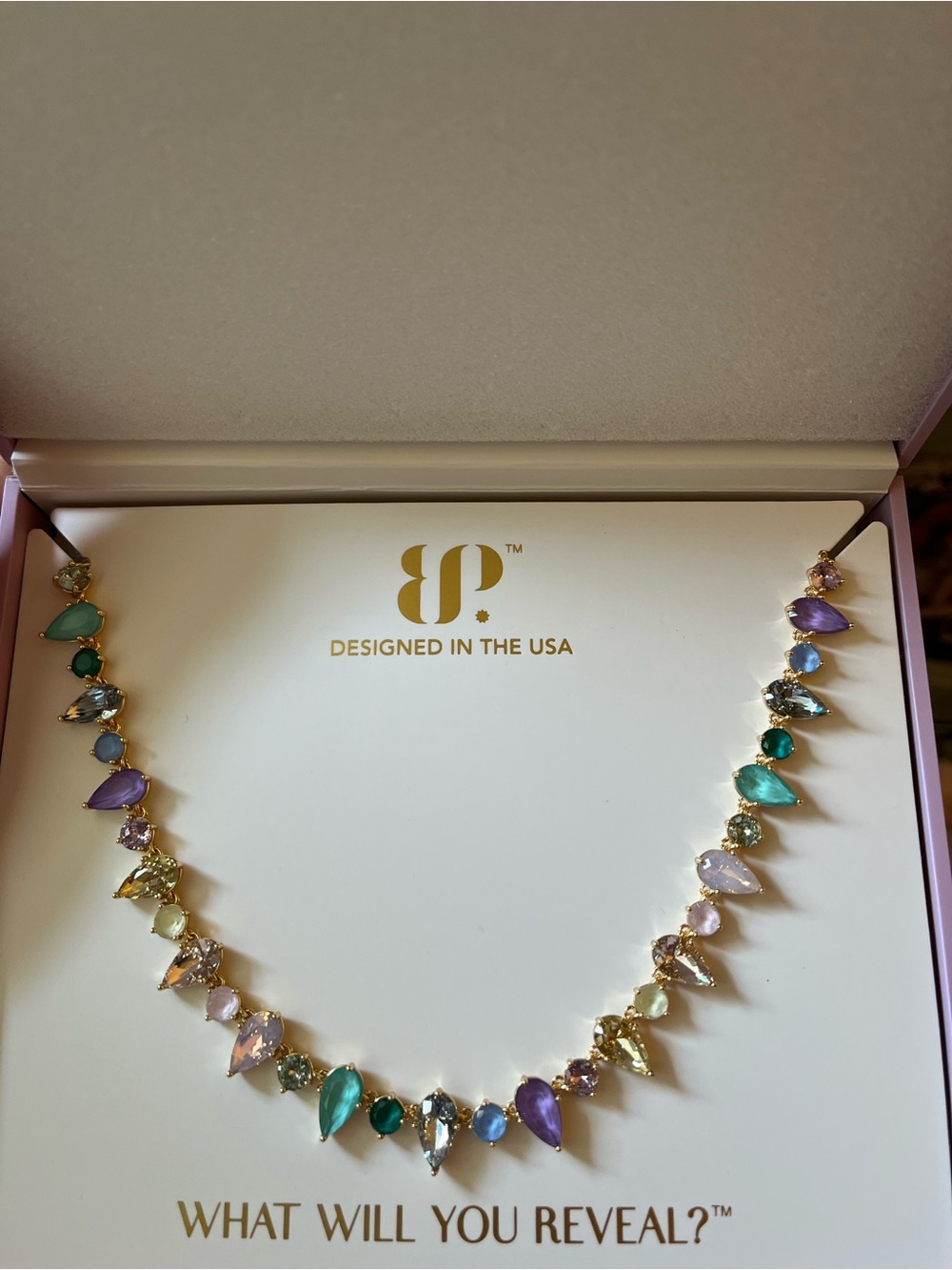 Bomb party summer jewel candy Necklace Santorini bloom gold
